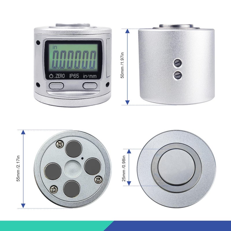 RATTMMOTOR Digital Height Pre-Setter, IP65 Digital CNC Magnetic Z-Axis Zero Tool Setter LCD Display CNC Machining Z Axis Pre Setting Device Positioning Tool for CNC Lathe Milling Machine - Image 5